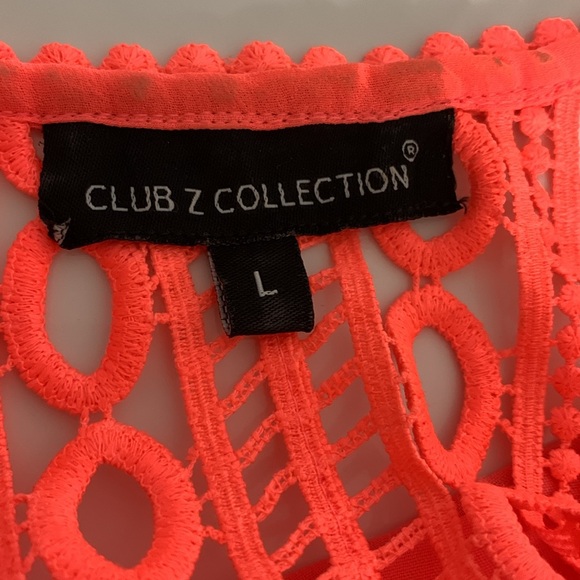 Club Z Collection Women’s Peach Swim Cover Up - Picture 3 of 5